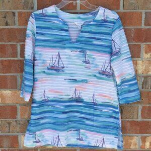 Coral Bay Womens Tunic Size Medium Beach Boat Sail